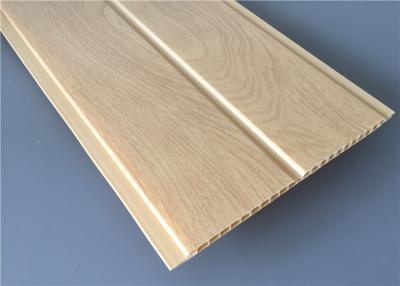 China Middle Groove Yellow PVC Wood Panels Lightweight Moisture Proof 5950×200×8mm for sale