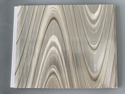 China Study Ceiling Laminated Plywood Wall Panels , Wood Grain Laminate Sheets Wave Design for sale