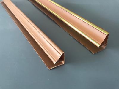 China Durable Wood Colored Pvc Corner Profile , Plastic Extrusion Profiles 130 G/M for sale