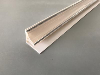 China 9mm / 10mm Big Size White PVC Extrusion Profiles With Two Silver Lines for sale