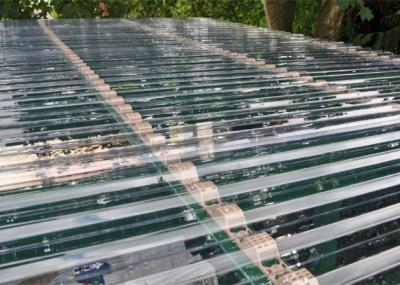 China Transparent Corrugated Polycarbonate Sheets For Roof Covering 0.8 - 1mm Thickness for sale