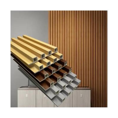 China factory price wood grain wpc internal wall panel grille decorative panel pvc fluted panel for sale