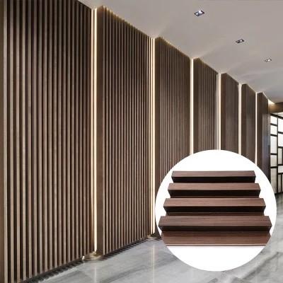 China Heat Insulation WPC Wall Panel Easy Installation with Clips and Screws 3D vinyl fluted decorative wall panelling for sale