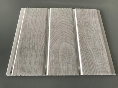 China Double Middle Groove 25cm Decorative PVC Panels With Wooden Printing for sale