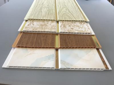 China 10 Inch Latin America Ceiling Decorative PVC Panels With Golden Lines for sale