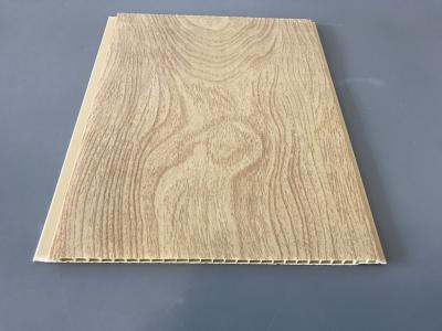 China 10 Inch × 7.5mm PVC Ceiling / Wall Panel Peanut Wood Pattern Smooth Slab for sale