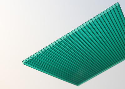 China Soundproof Polycarbonate Patio Roof Panels , Green Plastic Roofing Sheets for sale