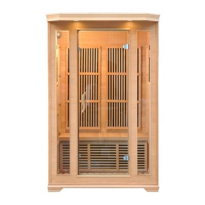 China High Cost Performance 2 Person Infrared Computer Control Panel Sauna Room With Transom Windows for sale