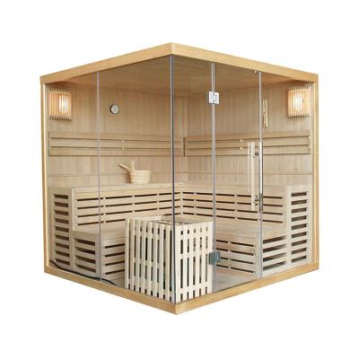 China Computer Control Panel Wood Saunas Heater Type Sawo Stove Sauna Far Infrared Traditional Sauna Room Power 6000w for sale