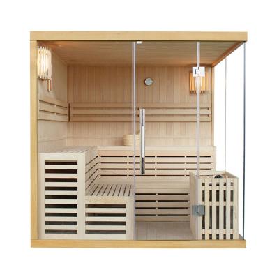 China Far Infrared Traditional Room Cedar Sauna Wood Computer Control Panel Sauna Western Saunas for sale