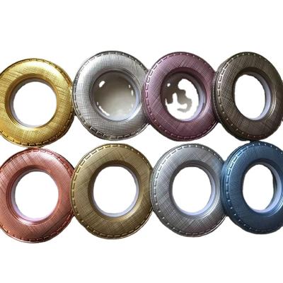 China Newewst Eco-Friendly Cheapest Decorative Roman Curtain Grommet Rings Curtain Clip On Double Rings Self-Locking Grommets for sale