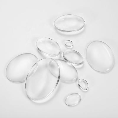 China High Quality Diy Jewelry Accessories Time Oval Gemstone Transparent Clear Glass Cabochons for sale