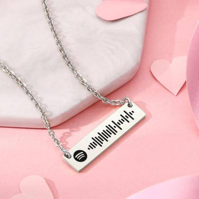 China Custom Bar Plated Necklace Personalized Engravable Stainless Steel Silver Necklace Custom Jewelry Bar Pendant Necklace For Women for sale