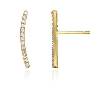 China Vintage Trending Jewelry 2021 Silver Diamond Stud Earring Gold Filled Zirconia Stud Earrings for sale