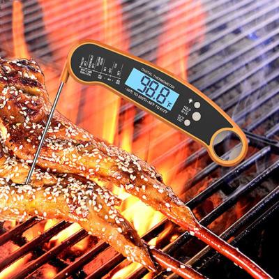 China Waterproof Kitchen Thermometers Kitchen Instant To Read Stainless Steel Probe Folding Digital Meat Thermometer With Bottle Opener for sale