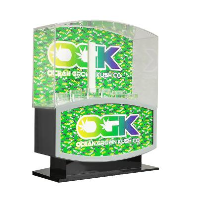 China Eco - Friendly Acrylic Vape Display CBD Acrylic Products Display With Graphic for sale