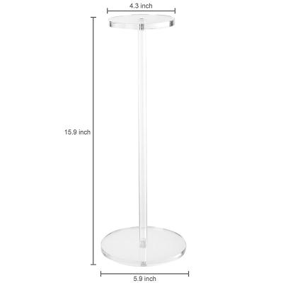 China Premium Quality Cast Acrylic With SGS Certificate Free Clear Hat Display Stand Hair Extensions Clear Acrylic Display Stand Wig Table Stand Wig Table Display Stands for sale