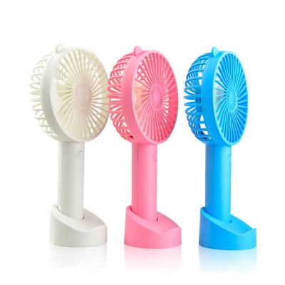 China Hot Selling Cartoon Shape Amazon Travel Handheld Small Fan USB Mini Portable Rechargeable Pocket Fan for sale