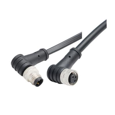 China Waterproof standard M8 sensor 3 4 5 pin connector cable, male-female with 1/2/5/10/15 meter cable for sale