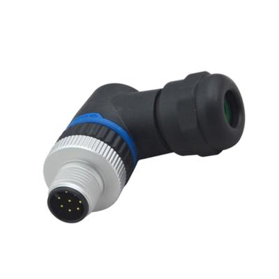 China M12 Automotive Waterproof Connector Male Plastic Screw Flange for sale