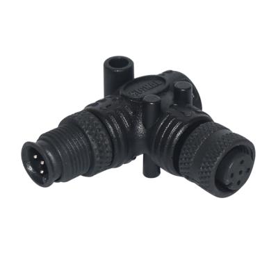 China Right Angle Automotive NMEA 2000 Connector m12 A-coding 5pin Waterproof Plastic Connector for sale