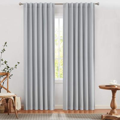 China Blackout Thermal Insulated Blackout 100% Noise Attenuation Drapes Full Solid Blackout Curtain for sale