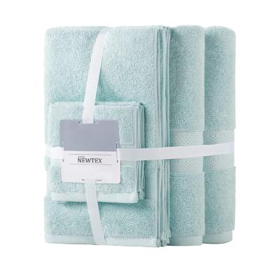 China Ultra plush, highly absorbent child safe, and soft 6 piece bathroom towel set for sale