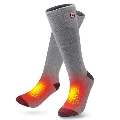 China Factory Custom 5V Thermal Rechargeable Breathable Netting Heated Socks Warm Compression Ski Cotton Socks For Men And Women for sale