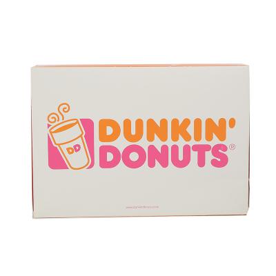 China Eco-friendly Recycled Materials Paper Packaging Box Food Grade Custom Cardboard Dozen Donuts Work Home Box With Custom Logo for sale