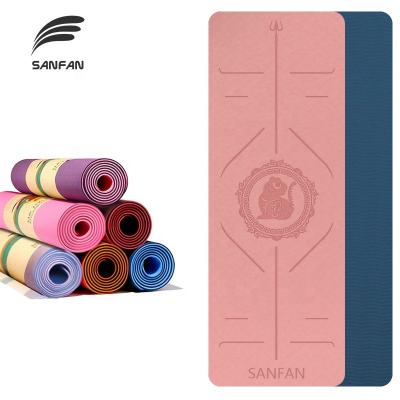 China SANFAN Exercise Mat Yoga Custom Logo Workout Sports Yoga Mat Non-Slip Wholesale Printed Mat Pilates for sale