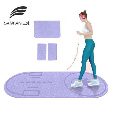 China SANFAN Cheap Non Slip Printed Non Slip Fitness Exercise Band Yoga Jump Rope Custom Mat Set Eco Friendly for sale