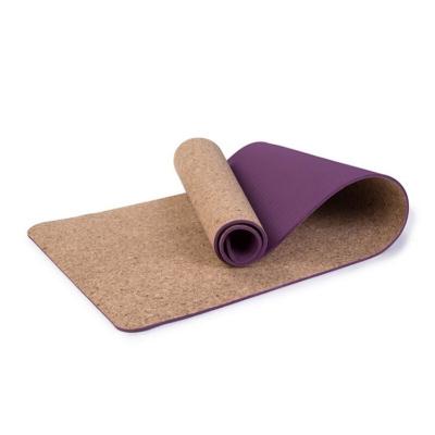 China Wholesale Eco Friendly Non Slip Yoga Mat Double Layer Custom Printed Tape Cork Yoga Mat for sale