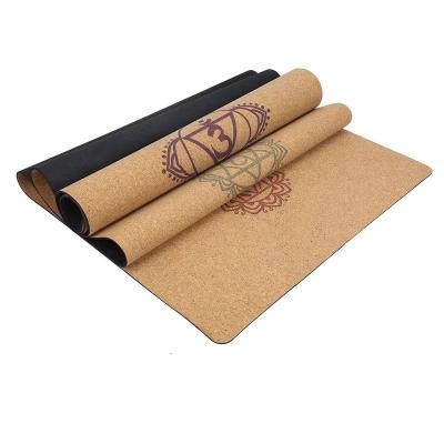 China Sanfan Non Slip Fashion Custom Design Eco Friendly 4mm China Cork Yoga Mat Premium Natural Cork Rubbers Gym Mat Anti Slip Yogamat for sale