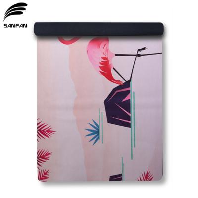 China Sanfan yoga mat home washable eco-friendly rubber wholesale non-slip fitness private label custom printing beautiful yoga mats for sale