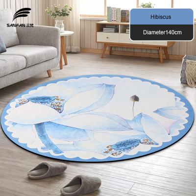 China Wholesale Price Eco-Friendly Extra Large Non-Slip Fashion Home Exercise Non-Slip Yoga Meditation Suede 3mm Round Round Mat for sale