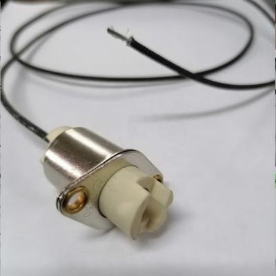 China Ceramic Halogen Lamp Holder R7s Lamp Base Porcelain Lamp Holder Halogen Socket With Wire for sale