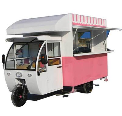 China Hot Selling Energy Saving Electric Gasoline Tricycle Three Wheel Food Truck For Various Snacks for sale