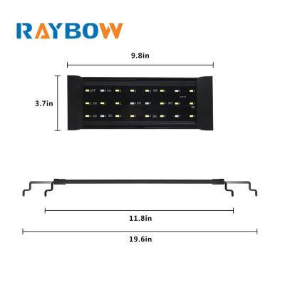 China Metal Smart Freshwater Planted Blue And White LED Spectrum Light 25CM 45CM 65CM 85CM LED Aquarium Light for sale