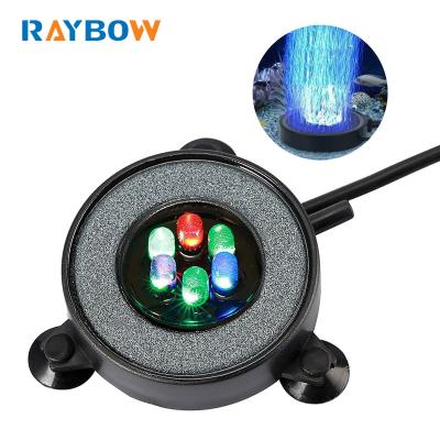 China Plastic Aquarium Landscape Decoration RGB Color LED Aquarium Light Led Lamp Aquarium Light Round Bubble Submersible Lighting for sale