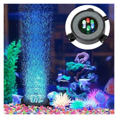 China Plastic Underwater Submersible Color Changing LED Air Bubble Light Aquarium Lamp Making Oxygen For Fish Tank for sale