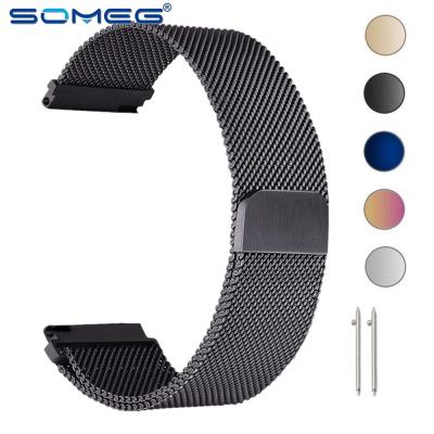 China 22mm Milanese Loop Rubber Strap For S3 FrontierClassic Watch Band Mesh Replacement 20mm Stainless Steel Strap For S2 Gear for sale