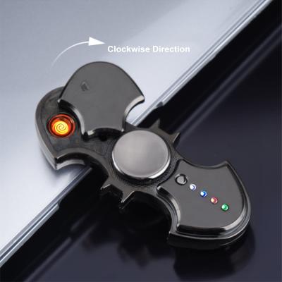 China USB Lighter 3 Varieties LED Lights Cigarette Lighter Electronic Toddler Spinner and Hand Spinner Toy Plasma Arc Lighter for sale