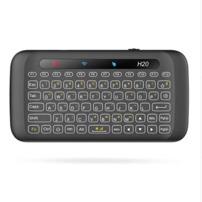 China H20 2.4GHz Mini Keyboard Backlight Multi-touch Touchpad Air Conductive Rubber Wireless Mouse with 280mAh Battery Long for PC TV Smart Box for sale