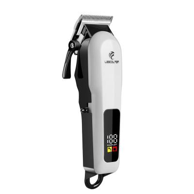 China Car Lescolton Private Label Digital Display Barber Trimmer Machine Electric Cordless Led Smart Barbing Hair Clipper for sale