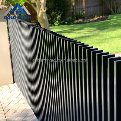 China Easily assembled black steel anti-rust fence for patio, pool fence, outdoor powder-coated fence for sale