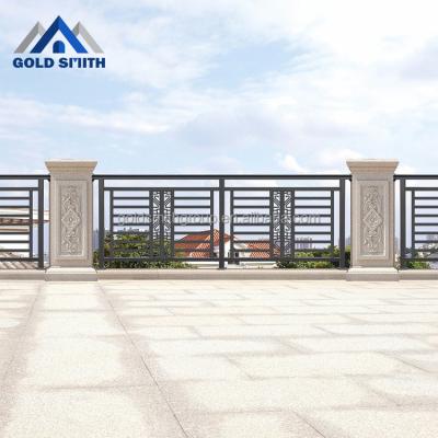 China Well Designed Affordable Barrier Easily Assembled Powder Coating Metal Panel 4''*8 Blade Aluminum Fence for sale