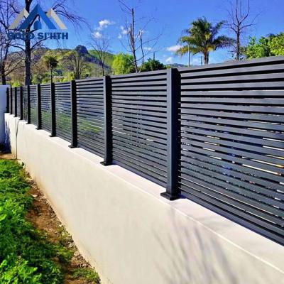 China Easily Assembled Hot Sale Powder Coated Fence Privacy Slat Aluminum Home Garden Fence for sale