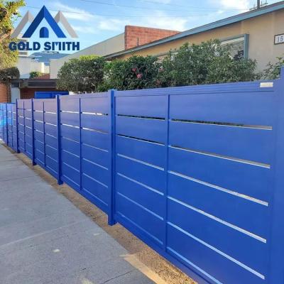 China Easily Assembled Custom Fabrication Metal Fencing Screen Prefabricated Panels Aluminum Blade Fence for sale