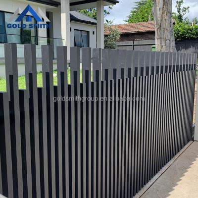 China Easily Assembled Privacy Fence , Rust Free Fence , Steel Patio Black Fence for sale