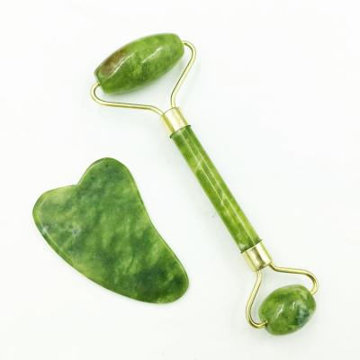 China face & F01B Neck Massager Guasha Roller Facial Lifting Tools Face Neck Massager Gua Sha Lifting Stone and Jade Roller Set for sale